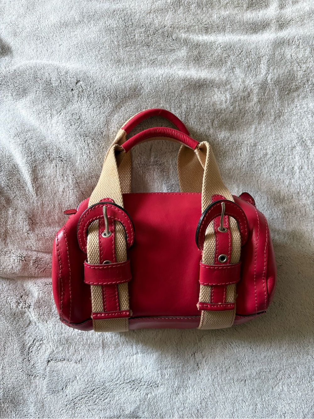 Vintage Leather Cylindrical Mini Purse
